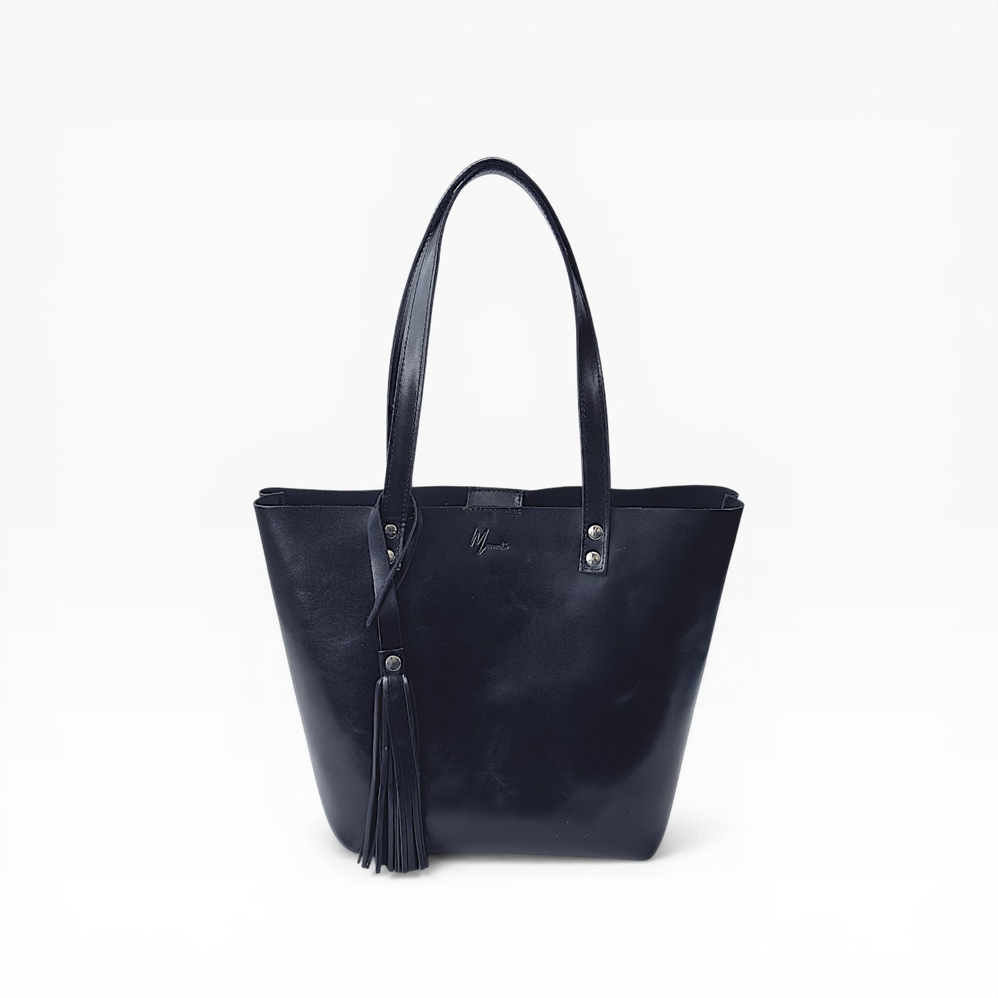 Bolsa Dama Tote 100% Piel Mod. Praga *Pull up Negro*  + 💄Cosmetiquera 👝 Gratis!!