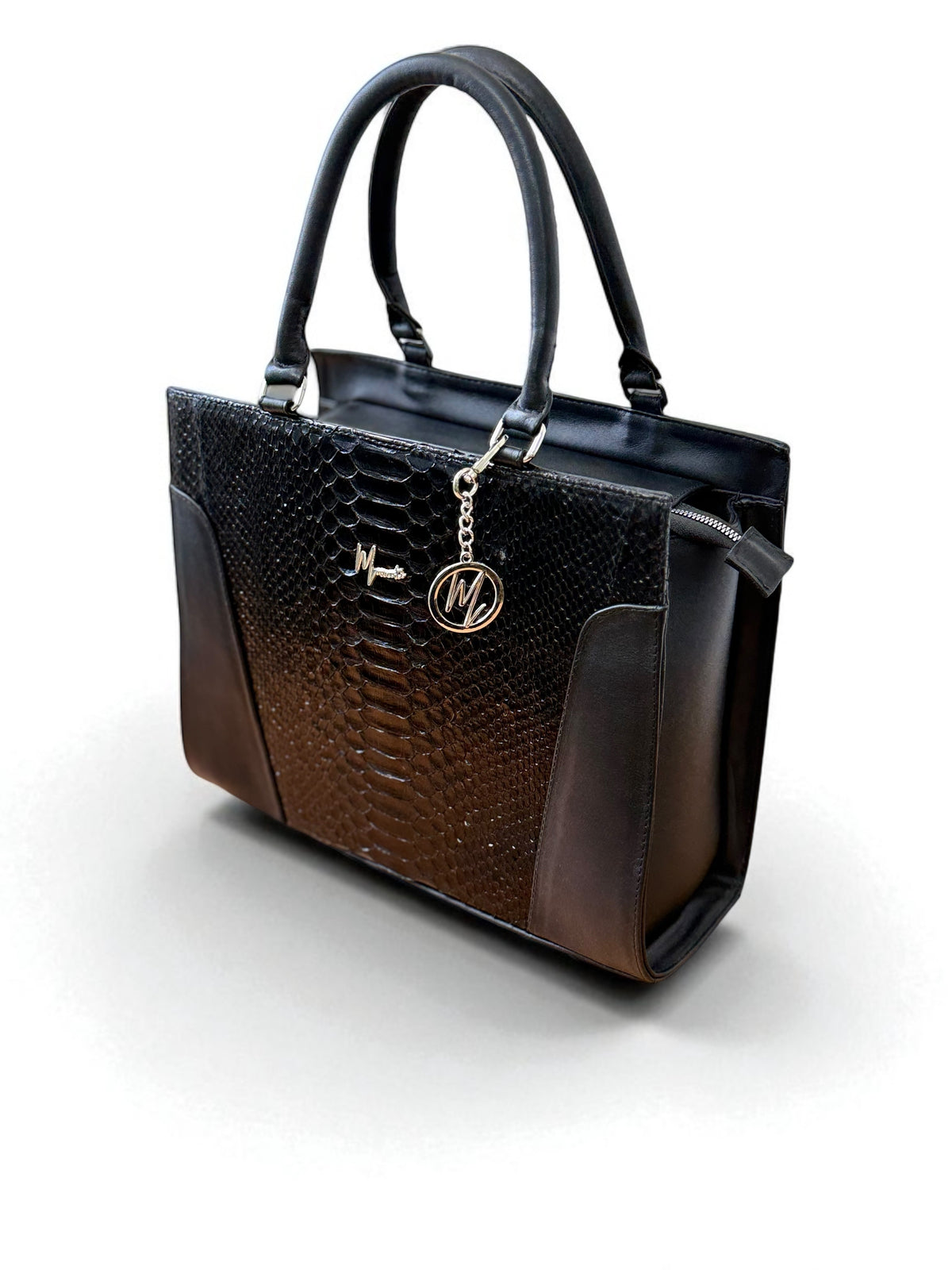 Bolso Amazonas Damá Pitón Genuino (Negro) - mosvartimxBolso Amazonas Damá Pitón Genuino (Negro)