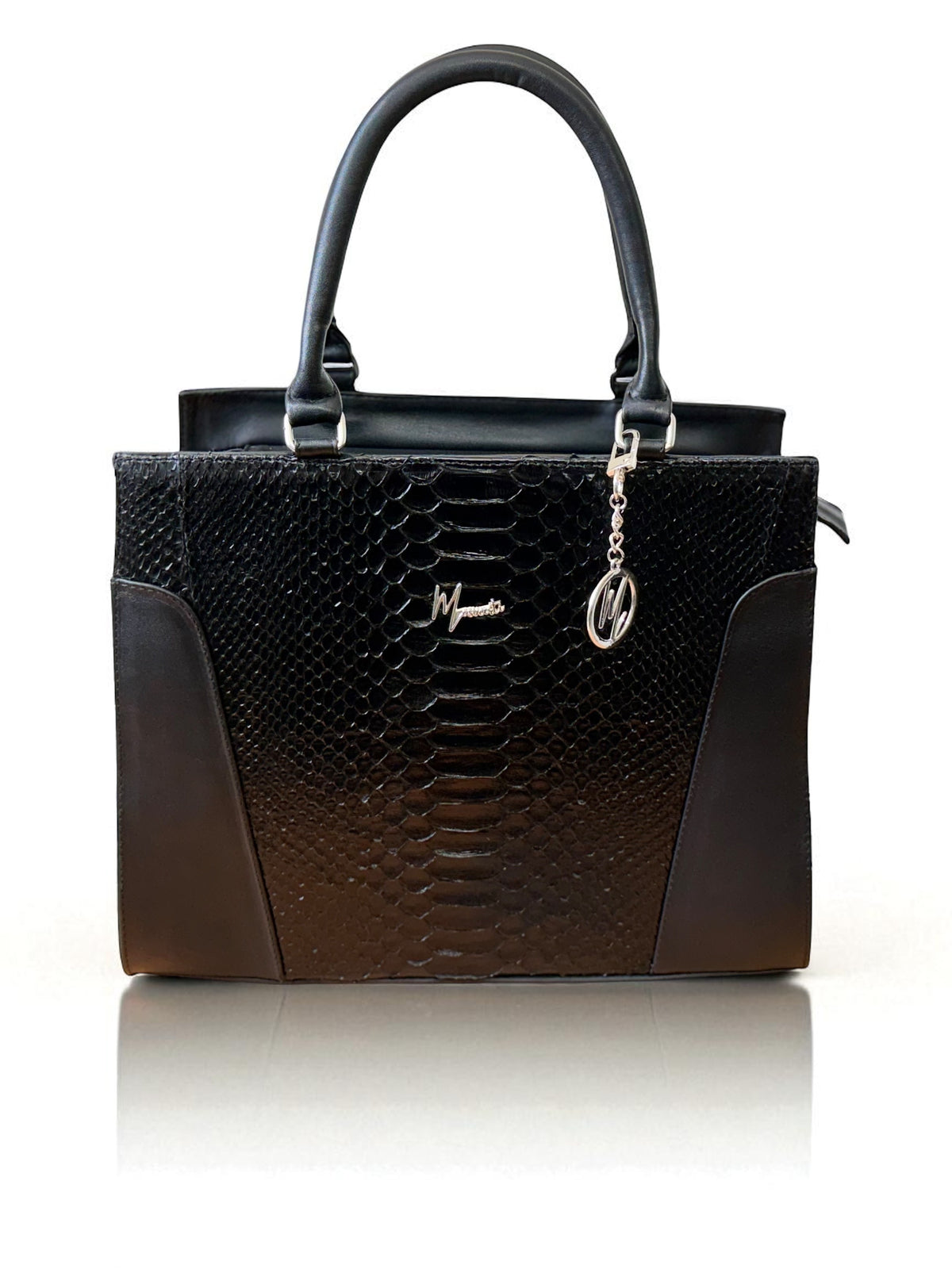 Bolso Amazonas Damá Pitón Genuino (Negro) - mosvartimxBolso Amazonas Damá Pitón Genuino (Negro)