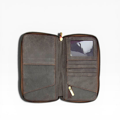 Cartera para Dama en Piel piton genuino  verde Musgo