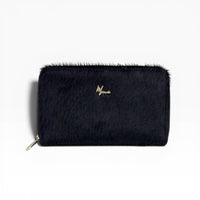 Cartera para Dama en Piel  res pelo no nato *Negro*