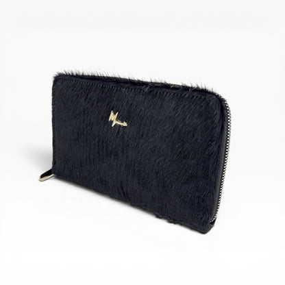Cartera para Dama en Piel  res pelo no nato *Negro*