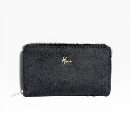 Cartera para Dama en Piel  res pelo no nato *Negro*