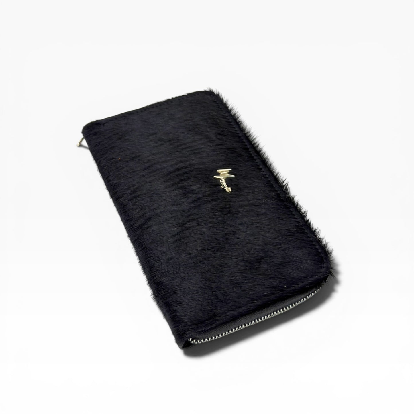 Cartera para Dama en Piel  res pelo no nato *Negro*