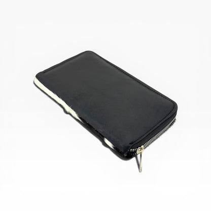 Cartera para Dama en Piel  res pelo no nato  Negro/Blanco