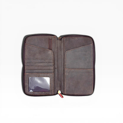 Cartera para Dama en Piel Genuina de Pitón café Lustrado