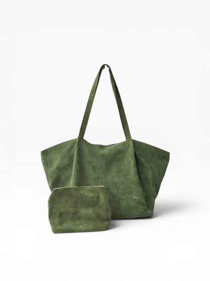 Bolso Oversized Tote Bag mod Bulgaria *Nobuk Verde*