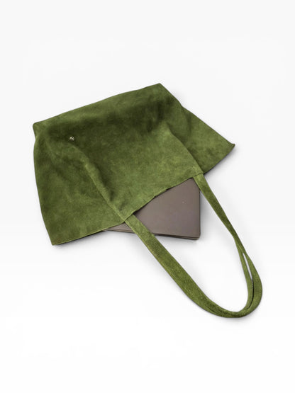 Bolso Oversized Tote Bag mod Bulgaria *Nobuk Verde*