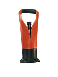 Porta botella piel doble vista (Merlot)