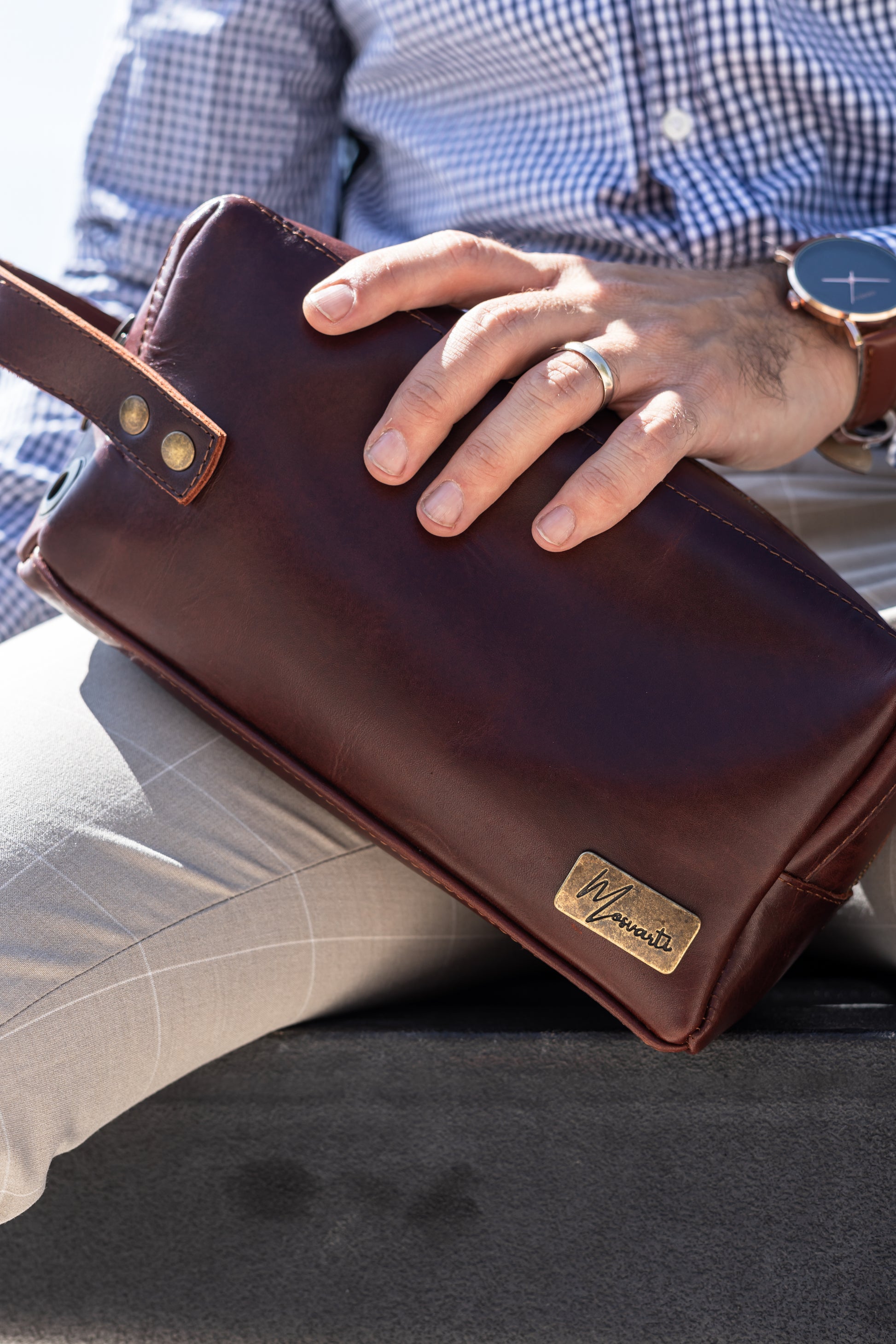 Neceser Sobaquera Piel Genuina Caballero España (Shedron)