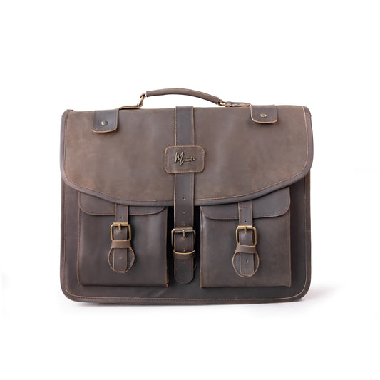 New Portafolio 100% CUERO Mod. Messenger (Crazy Cafe)