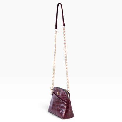 Bolso Crossbody mod Suecia Grabado Grabado de Cocodrilo