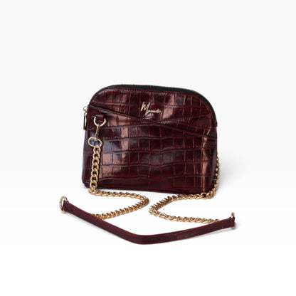 Bolso Crossbody mod Suecia Grabado Grabado de Cocodrilo