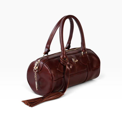 Bolso Dama Cilíndrico 100% Piel Mod duffle Praga  *Pull Shedron*