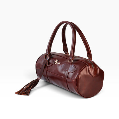 Bolso Dama Cilíndrico 100% Piel Mod duffle Praga  *Pull Shedron*