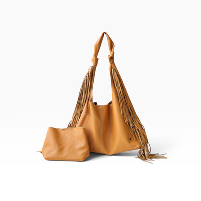 Bolso Hobo Mod Inglaterra *Color Mostaza con Tiras*