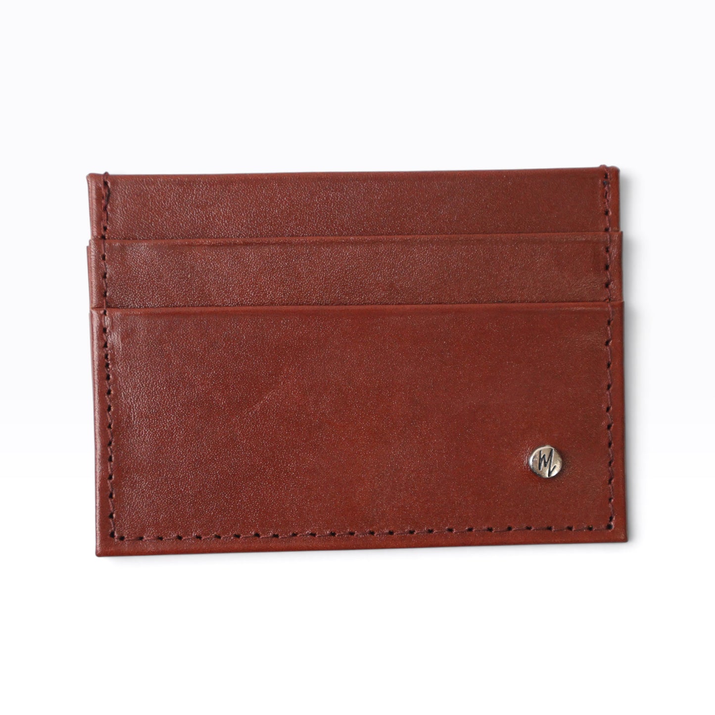 Tarjetero  Sencillo mod 3 Cuero Pull Cafe