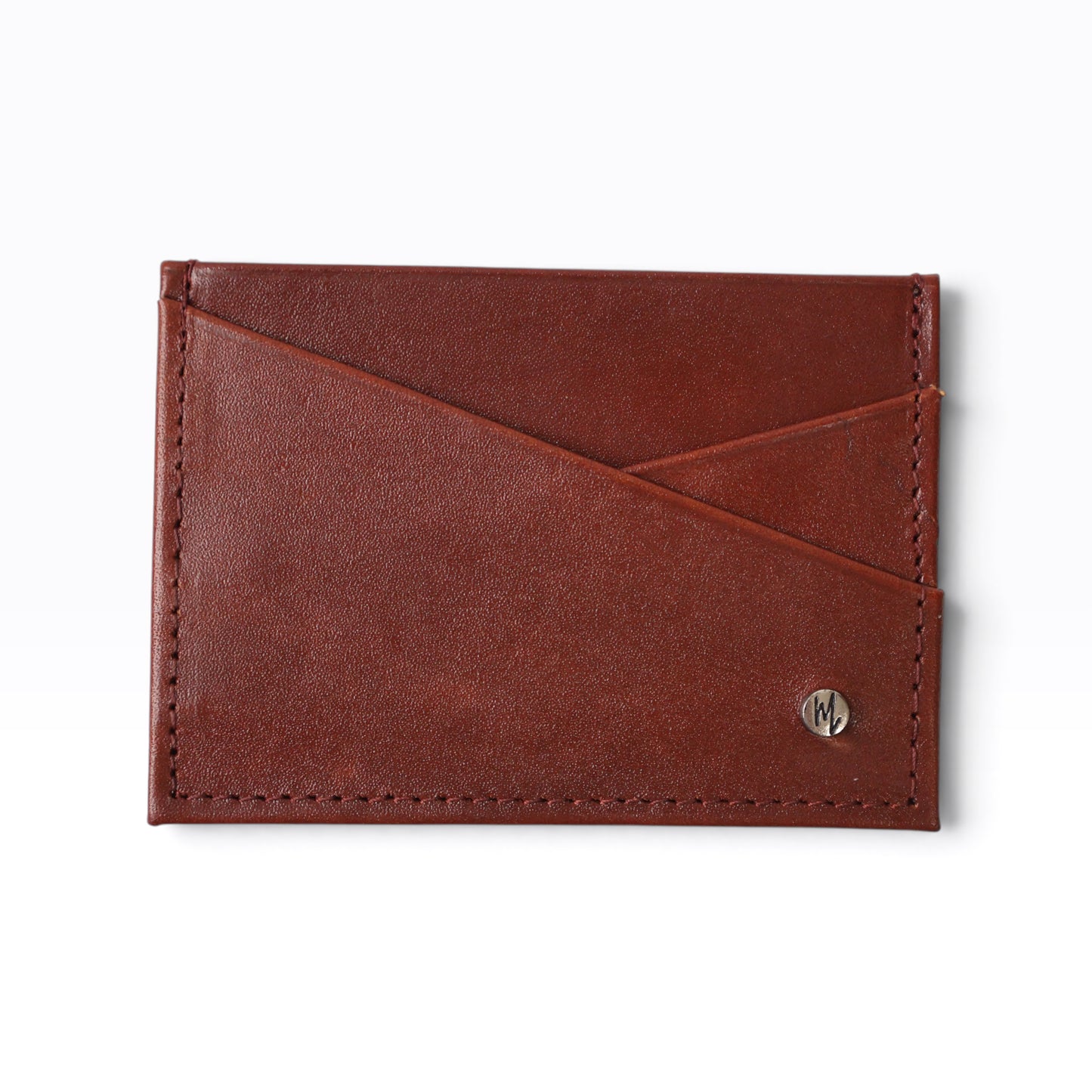 Tarjetero  Sencillo mod 2 Cuero Pull Cafe