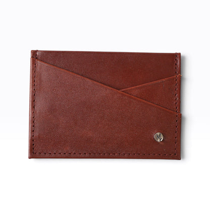 Tarjetero  Sencillo mod 2 Cuero Pull Cafe