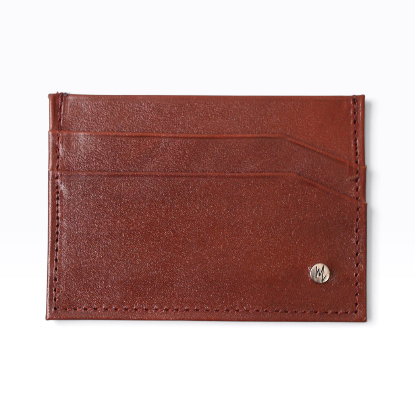 Tarjetero  Sencillo mod 1 Cuero Pull Cafe