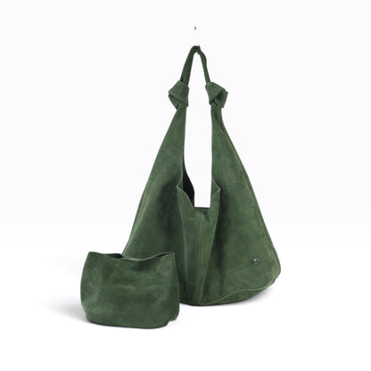 Bolso Hobo Mod Inglaterra  *Gamuza Verde