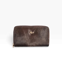 Cartera para Dama en Piel Pelo de Vaca negro