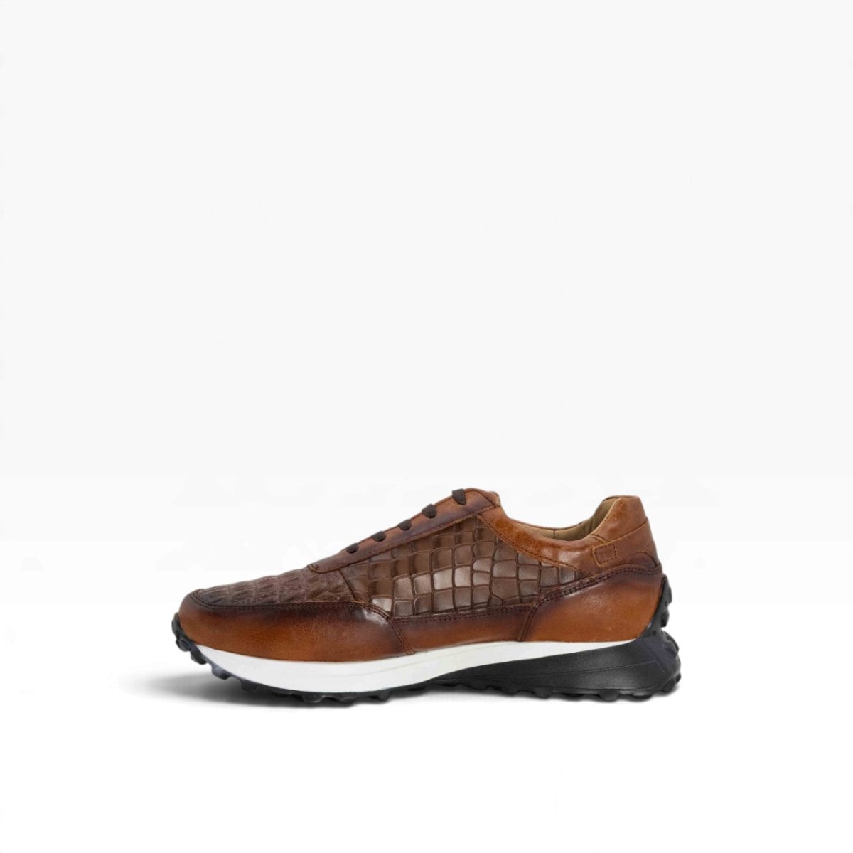 Tenis piel genuina mod 20000 Caoba Pull Up / Grabado de Cocodrilo Shedron* Sombreado* - MosvartiTenis piel genuina mod 20000 Caoba Pull Up / Grabado de Cocodrilo Shedron* Sombreado*