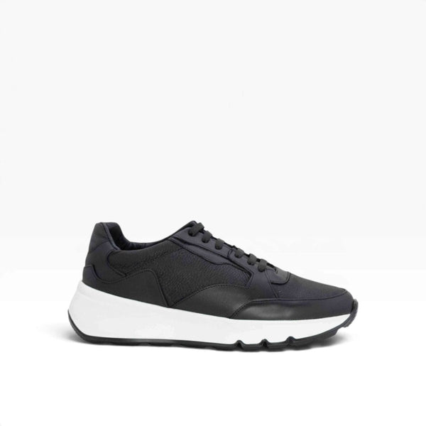 Tenis piel genuina mod 40002 Pull Up Negro / Negro Flother