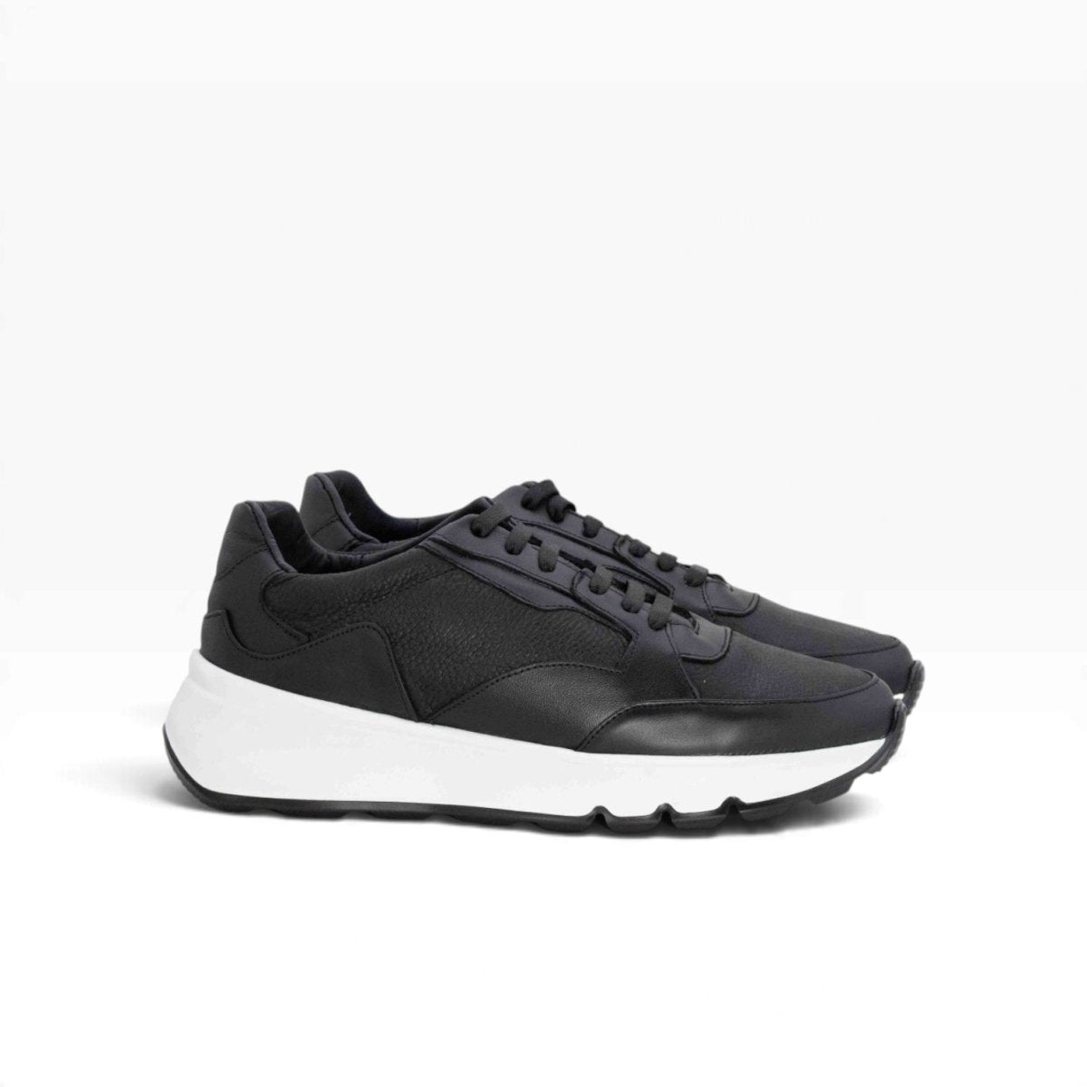 Tenis piel genuina mod 40002 Pull Up Negro / Negro Flother - MosvartiTenis piel genuina mod 40002 Pull Up Negro / Negro Flother