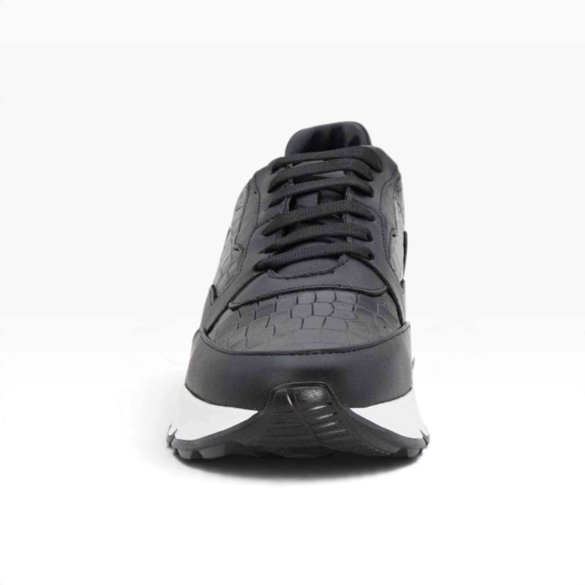 Tenis piel genuina mod 40002 Pull Up Negro / Grabado de Cocodrilo Negro - MosvartiTenis piel genuina mod 40002 Pull Up Negro / Grabado de Cocodrilo Negro