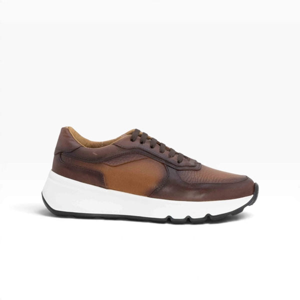 Tenis piel genuina mod 40015 Coñac / Flother Shedro Sombreado