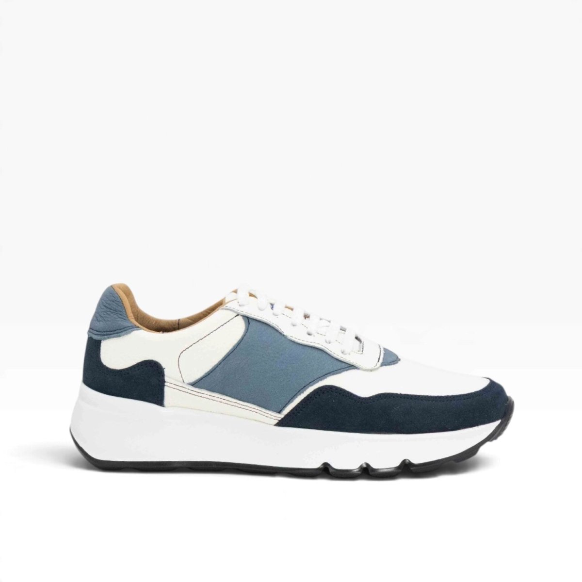Tenis piel genuina mod 40010 Gamuza Azul / Flother Blanco - MosvartiTenis piel genuina mod 40010 Gamuza Azul / Flother Blanco