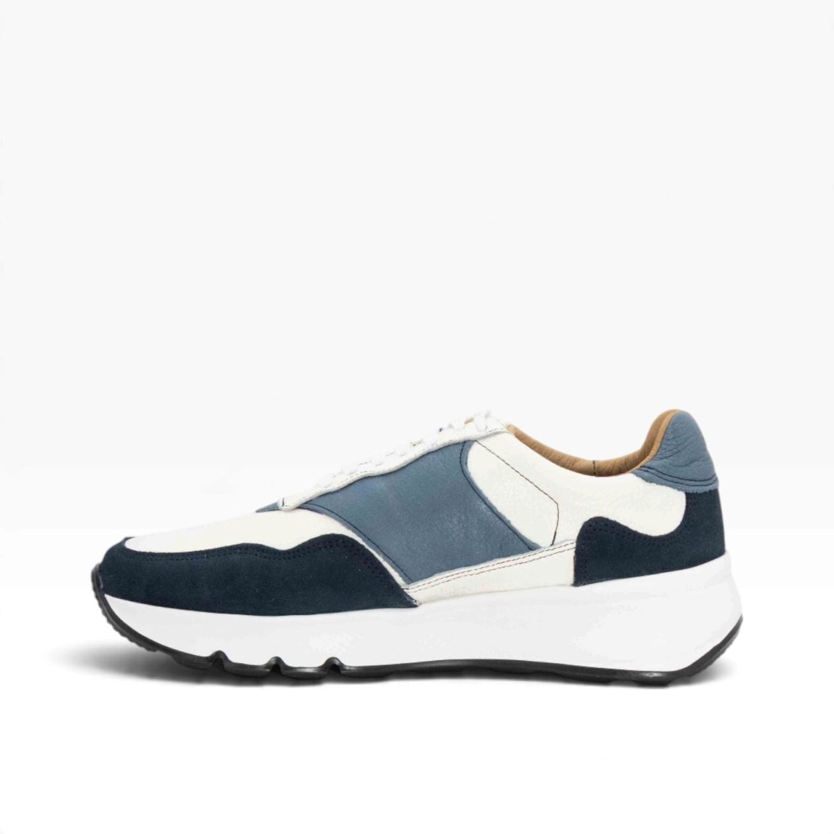 Tenis piel genuina mod 40010 Gamuza Azul / Flother Blanco - MosvartiTenis piel genuina mod 40010 Gamuza Azul / Flother Blanco