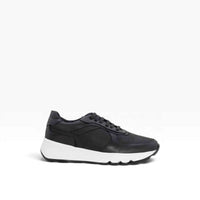 Tenis piel genuina mod 40015 Pull Up Negro / Negro Flother