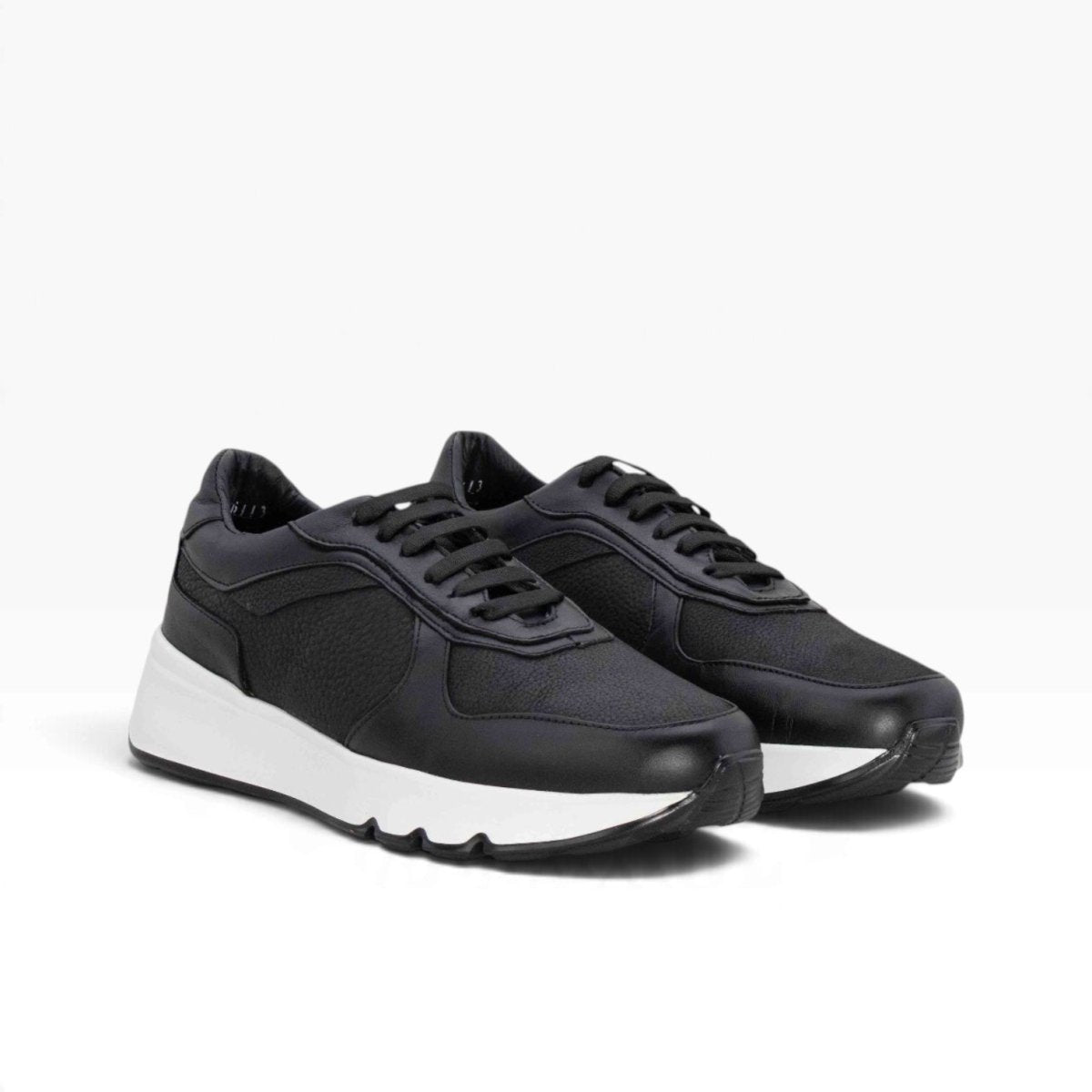 Tenis piel genuina mod 40015 Pull Up Negro / Negro Flother - MosvartiTenis piel genuina mod 40015 Pull Up Negro / Negro Flother