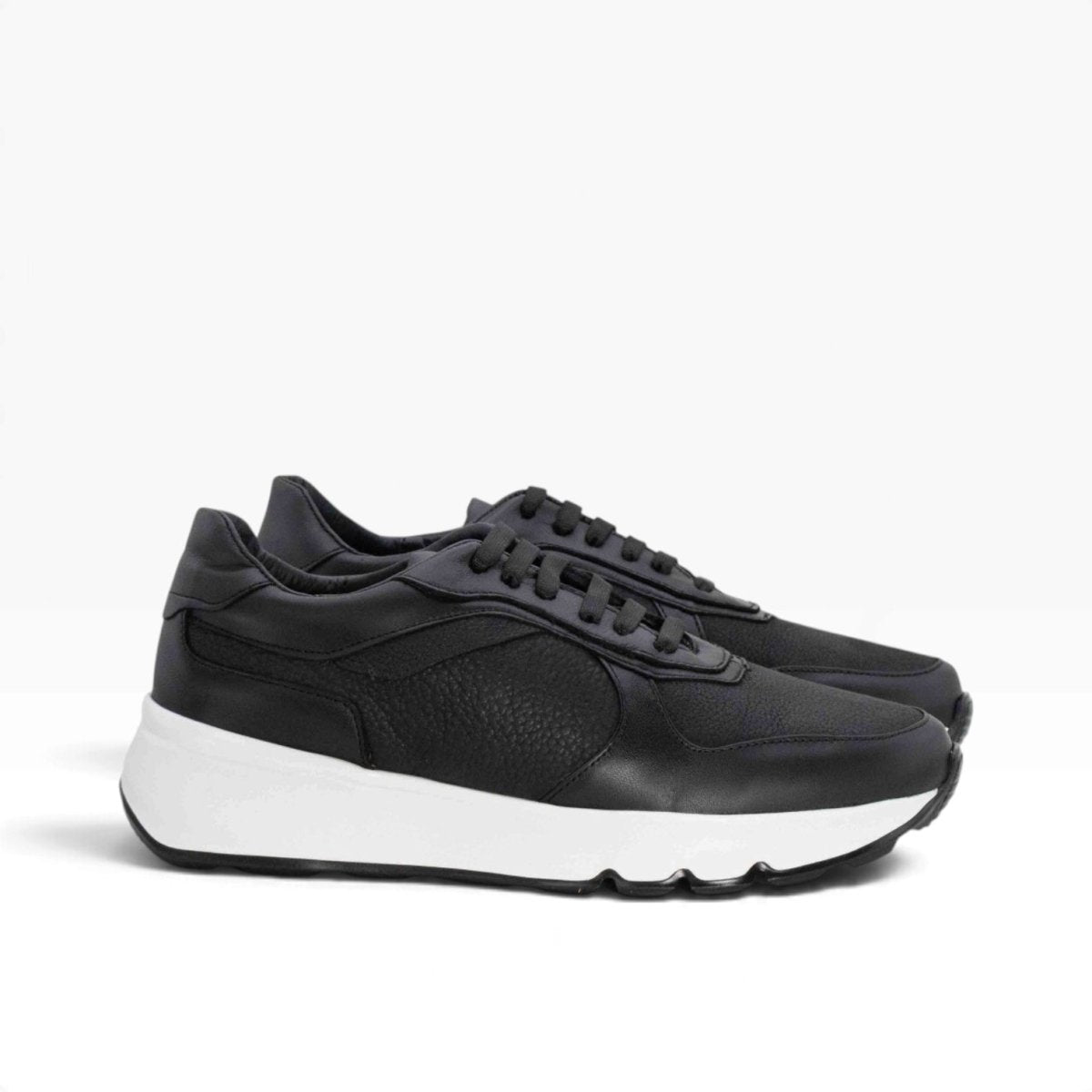 Tenis piel genuina mod 40015 Pull Up Negro / Negro Flother - MosvartiTenis piel genuina mod 40015 Pull Up Negro / Negro Flother