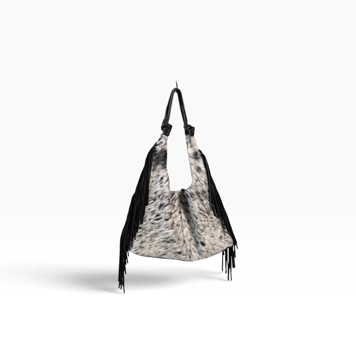 Bolso Hobo Mod Inglaterra *Pelo Jaspeado / Tiras Negro* - MosvartiBolso Hobo Mod Inglaterra *Pelo Jaspeado / Tiras Negro*