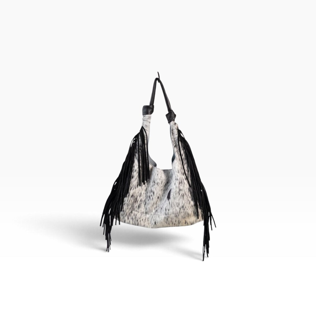 Bolso Hobo Mod Inglaterra *Pelo Jaspeado / Tiras Negro* - MosvartiBolso Hobo Mod Inglaterra *Pelo Jaspeado / Tiras Negro*