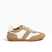 Tenis piel genuina mod 10000_5 Flother Blanco / Gamuza Beige