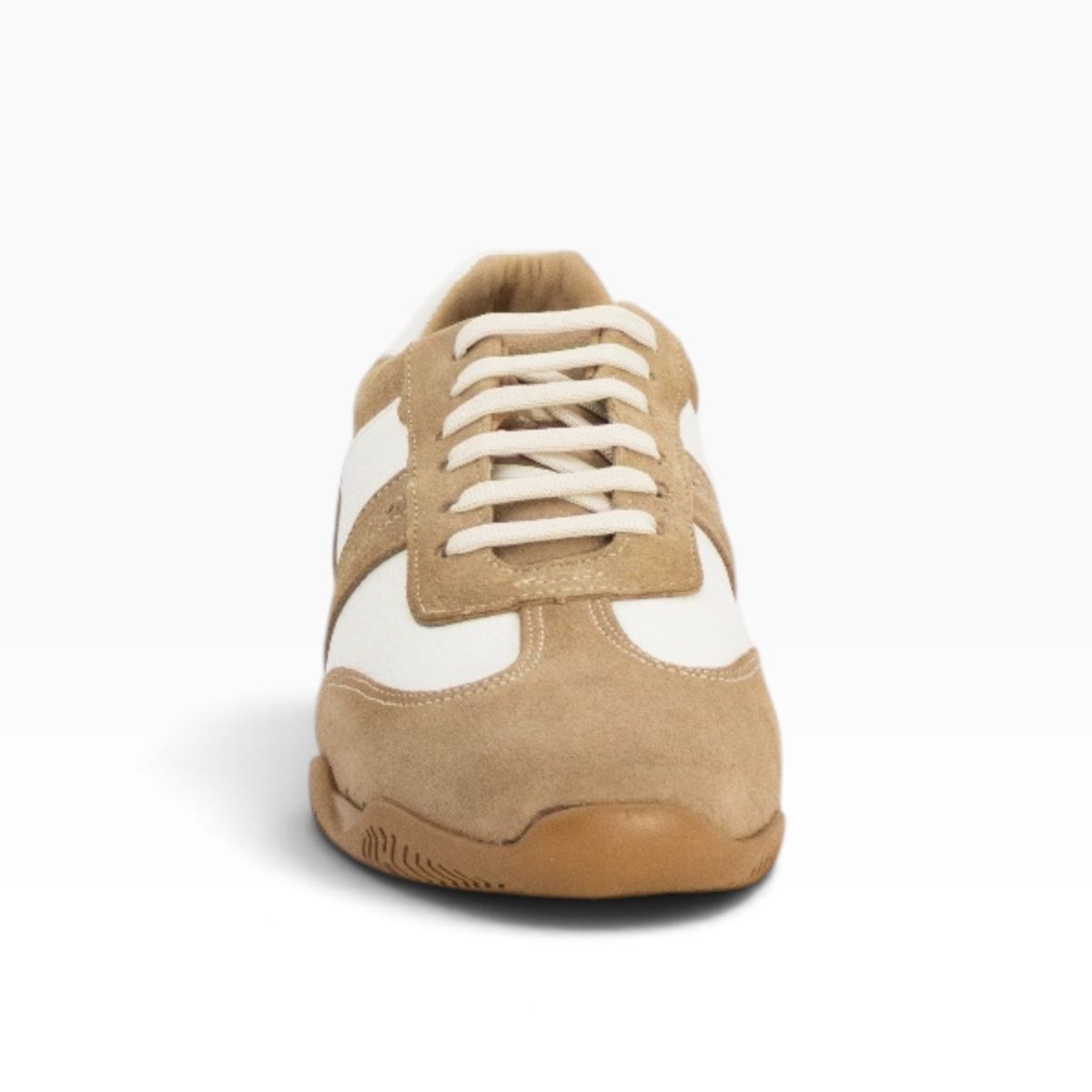 Tenis piel genuina mod 10000_5 Flother Blanco / Gamuza Beige - MosvartiTenis piel genuina mod 10000_5 Flother Blanco / Gamuza Beige