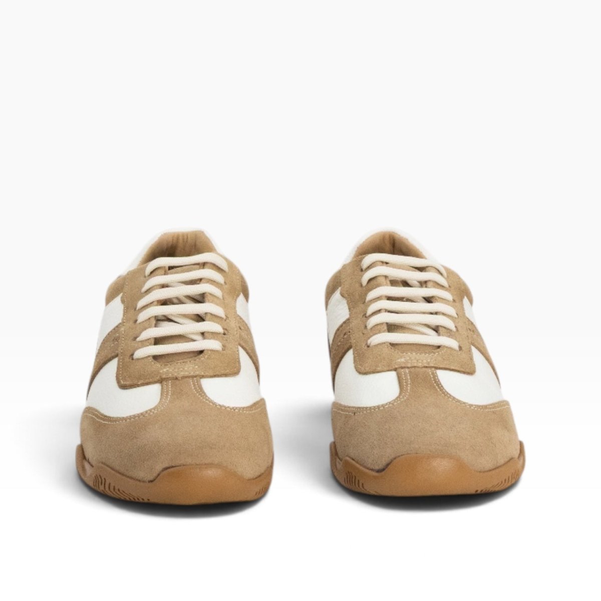 Tenis piel genuina mod 10000_5 Flother Blanco / Gamuza Beige - MosvartiTenis piel genuina mod 10000_5 Flother Blanco / Gamuza Beige