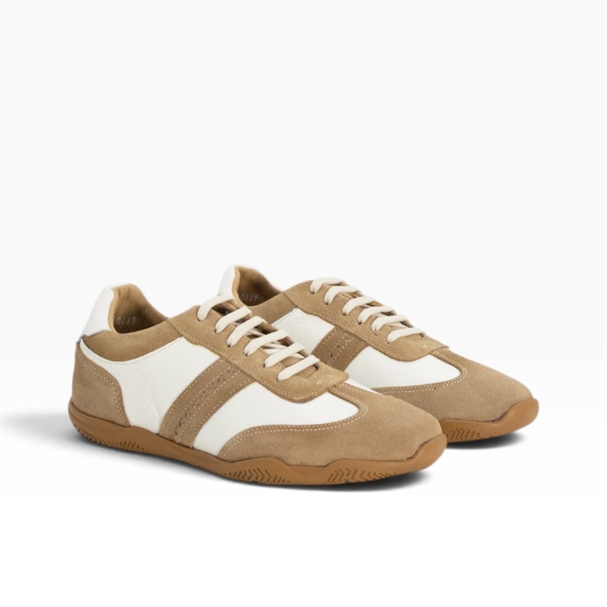 Tenis piel genuina mod 10000_5 Flother Blanco / Gamuza Beige - MosvartiTenis piel genuina mod 10000_5 Flother Blanco / Gamuza Beige