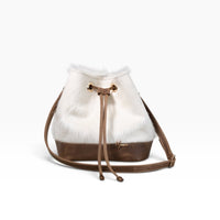 Bolso Dama Irlanda Pelo Blanco Cuero Bovino Premium
