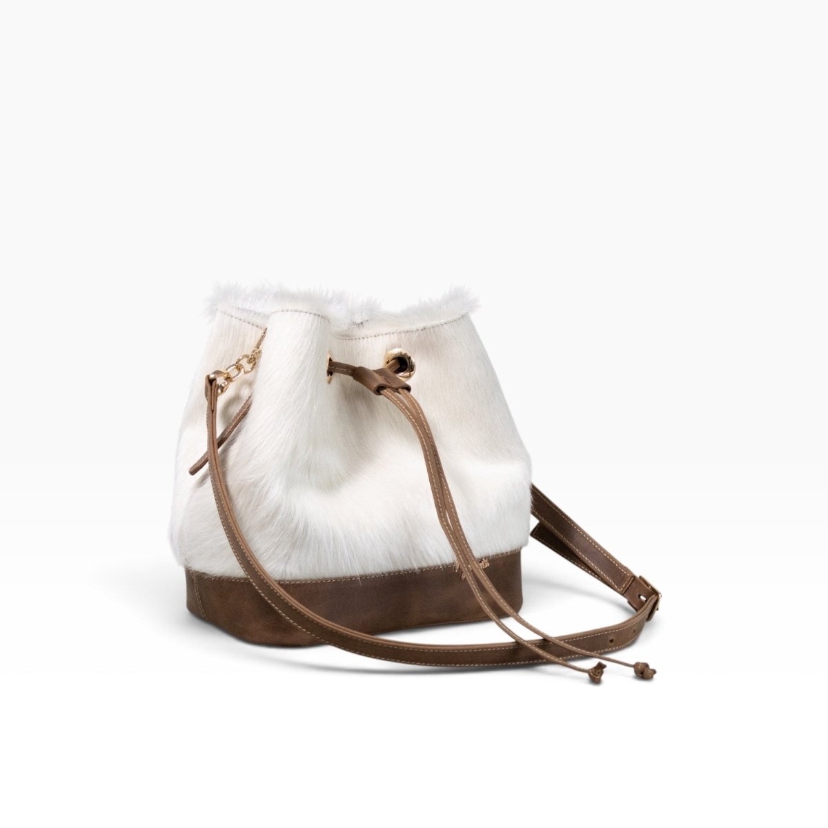 Bolso Dama Irlanda Pelo Blanco Cuero Bovino Premium - MosvartiBolso Dama Irlanda Pelo Blanco Cuero Bovino Premium