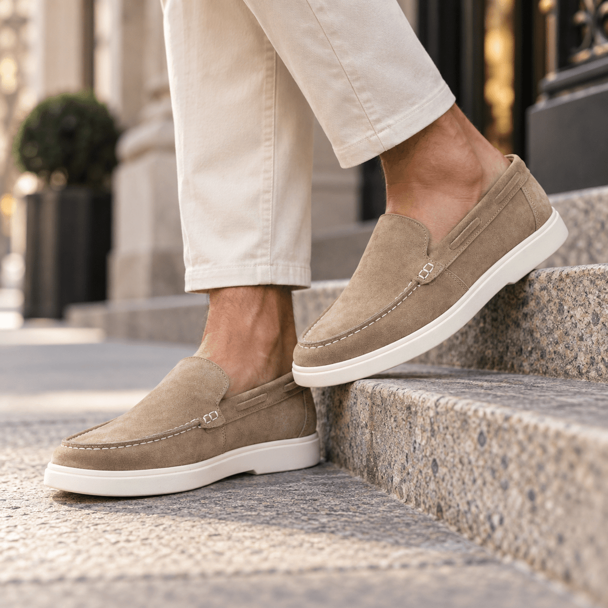 Loafers piel genuina mod 15000 Gamuza Avena - mosvartimxLoafers piel genuina mod 15000 Gamuza Avena