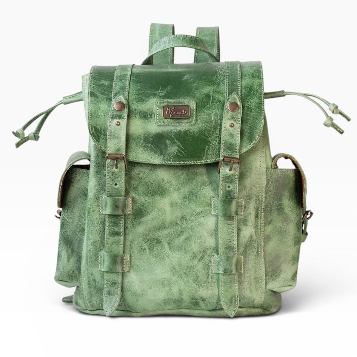 Backpack Mod. Chicago Urban style cuero *Crazy Verde* - mosvartimxBackpack Mod. Chicago Urban style cuero *Crazy Verde*
