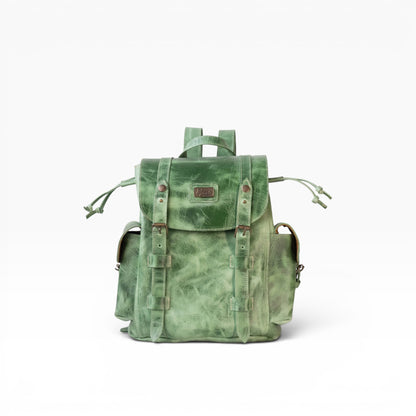 Backpack Mod. Chicago Urban style cuero *Crazy Verde*