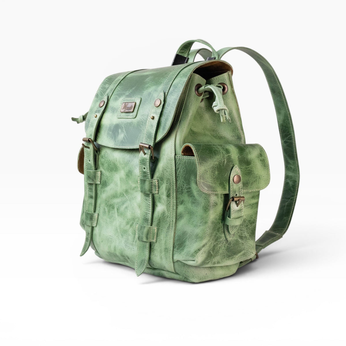Backpack Mod. Chicago Urban style cuero *Crazy Verde* - mosvartimxBackpack Mod. Chicago Urban style cuero *Crazy Verde*