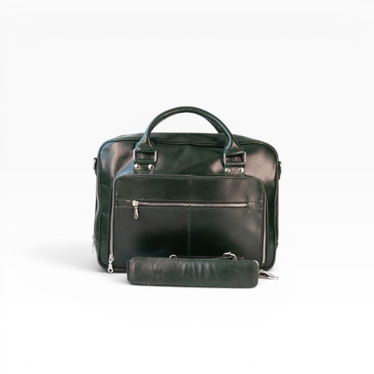 Maletin Portafolio 100% Cuero Mod. Holmes *Verde*