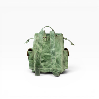 Backpack Mod. Chicago Urban style cuero *Crazy Verde*